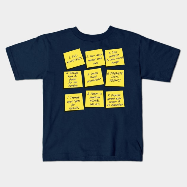 American Psycho: Virtue Signalling Notes Kids T-Shirt by TipToeTee